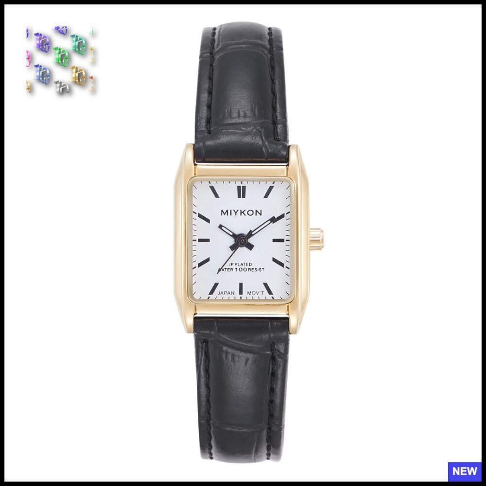 Vintage Square Tank Watch Elegant Minimal Chic Leather Band Water Resistant